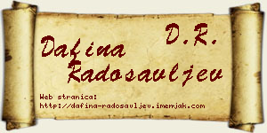 Dafina Radosavljev vizit kartica